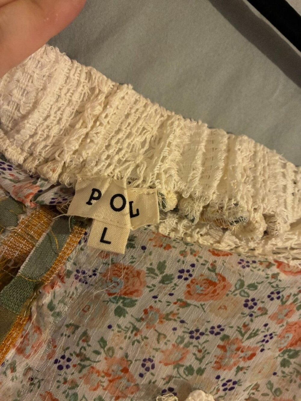 POL Golden Fields Patchwork Dress Size Large - Picture 3 of 6